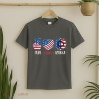 Fourth Of July Peace Love America T-Shirt thumb 2