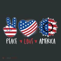 Fourth Of July Peace Love America Mousepad thumb 1