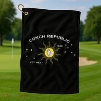 FLAG OF KEY WEST FLORIDA CONCH REPUBLIC Golf Towel thumb 1