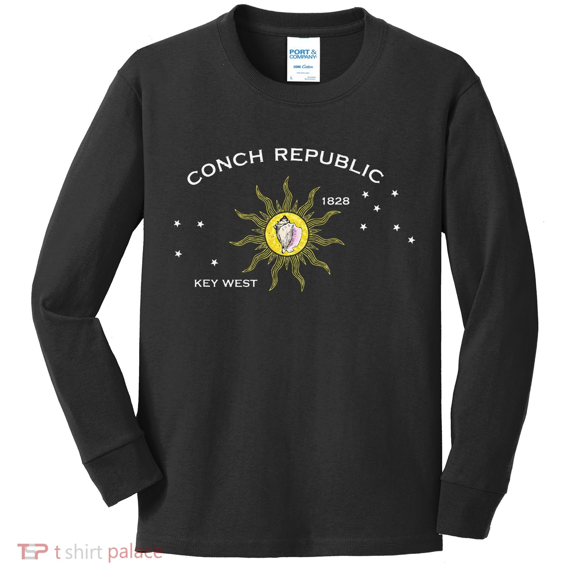 FLAG OF KEY WEST FLORIDA CONCH REPUBLIC Kids Long Sleeve Shirt