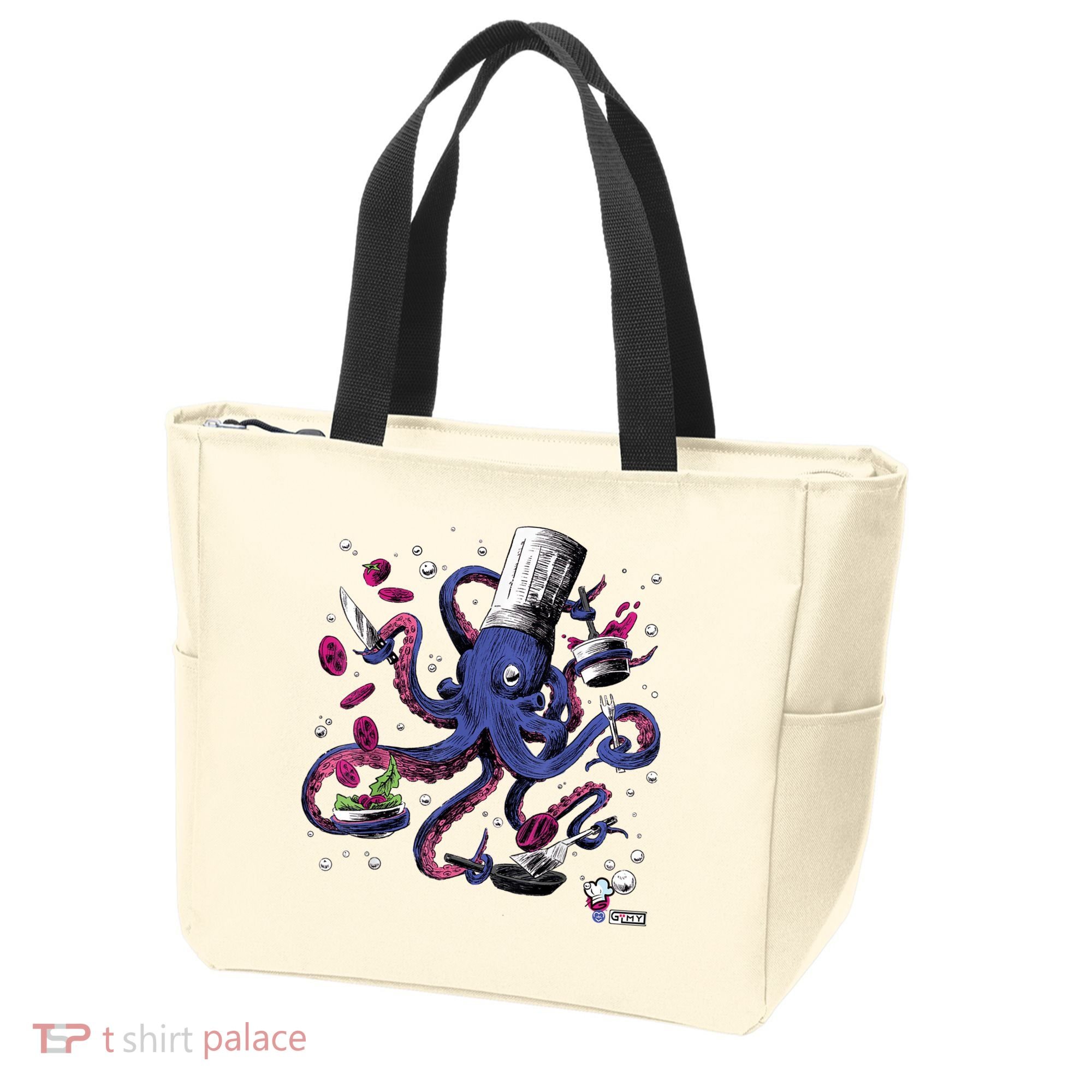Funny Octopus Kitchen Chef Humor Tote Bag