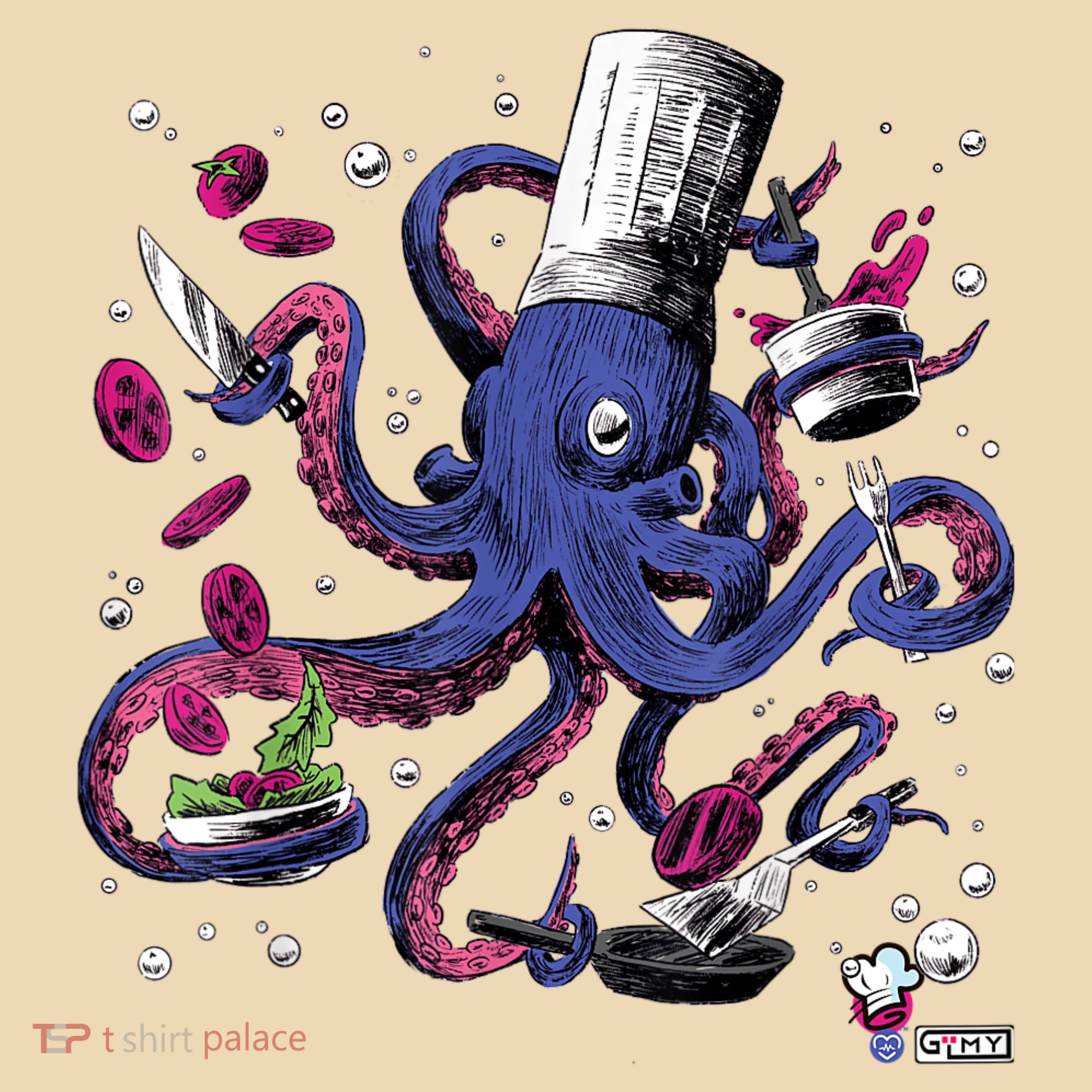 Funny Octopus Kitchen Chef Humor Tote Bag