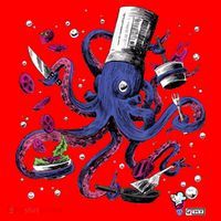 Funny Octopus Kitchen Chef Humor Santa Hat thumb 1