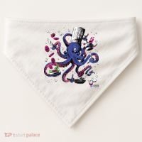 Funny Octopus Kitchen Chef Humor USA-Made Doggie Bandana thumb 0