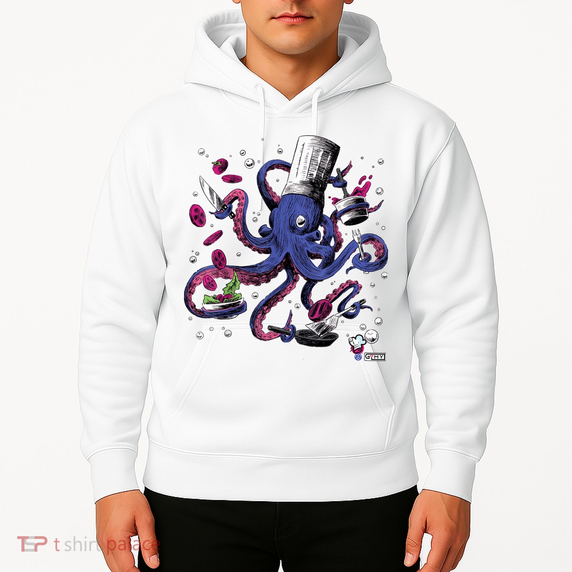 Funny Octopus Kitchen Chef Humor Hoodie