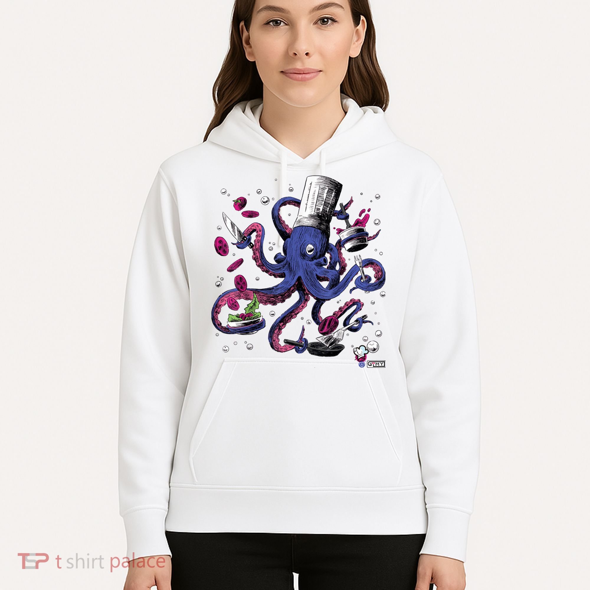 Funny Octopus Kitchen Chef Humor Hoodie