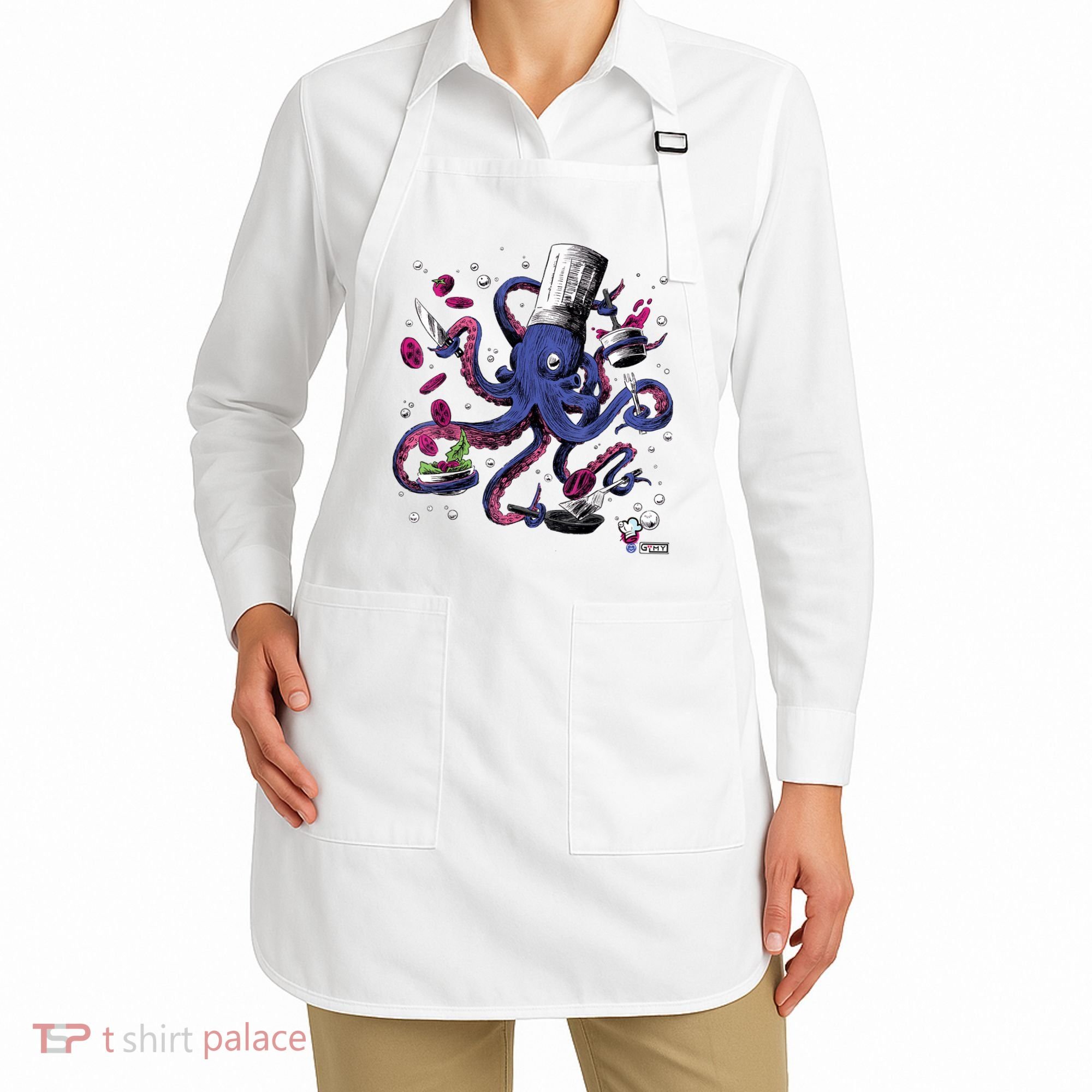 Funny Octopus Kitchen Chef Humor Apron
