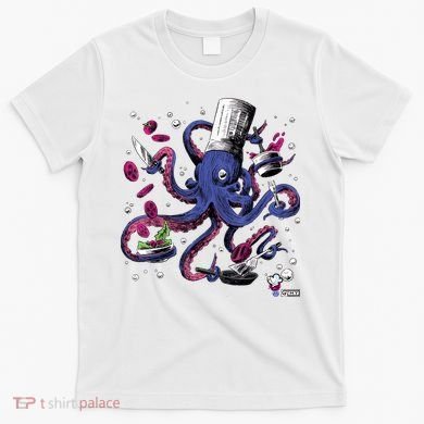 Funny Octopus Kitchen Chef Humor T-Shirt