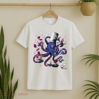 Funny Octopus Kitchen Chef Humor T-Shirt thumb 2