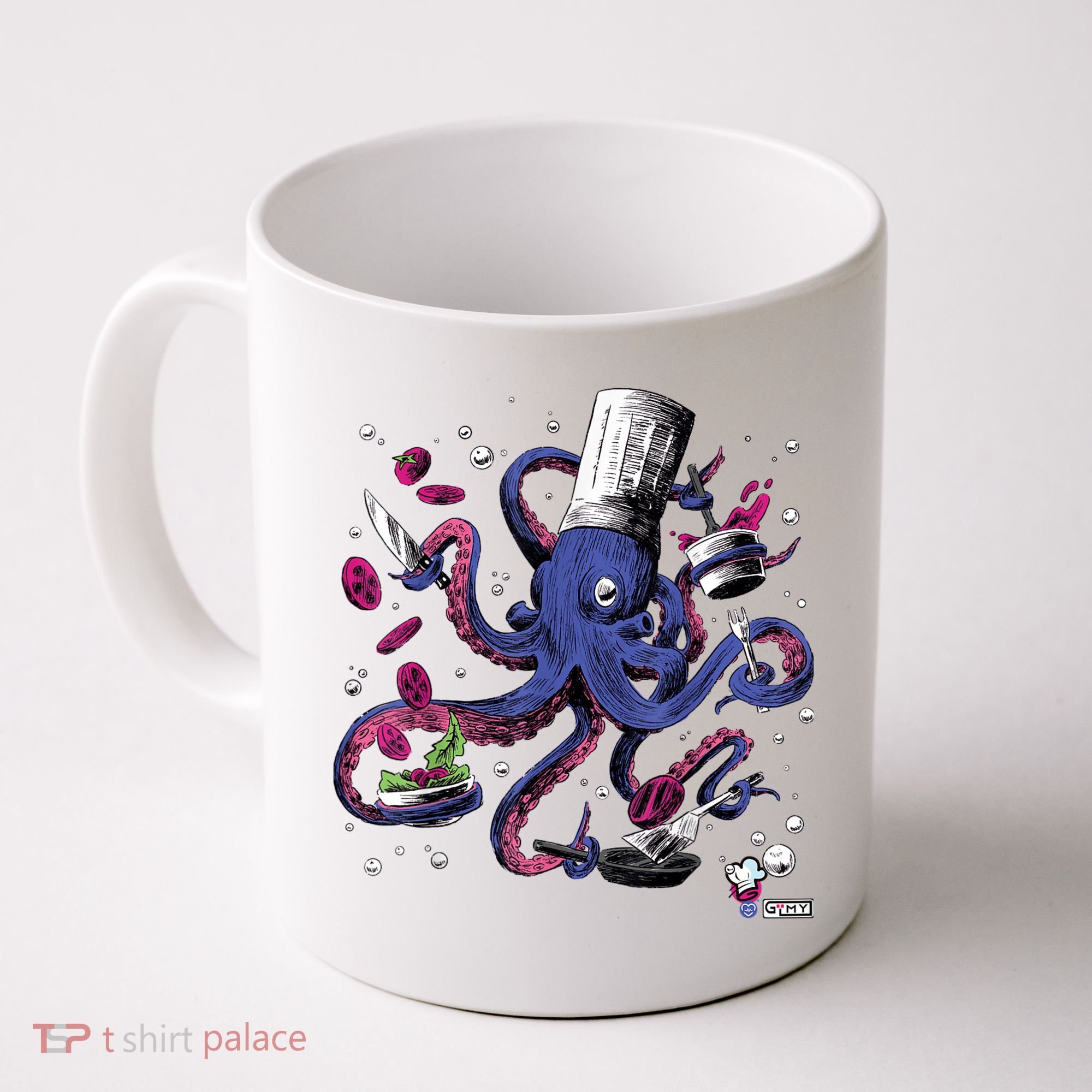 Funny Octopus Kitchen Chef Humor Coffee Mug