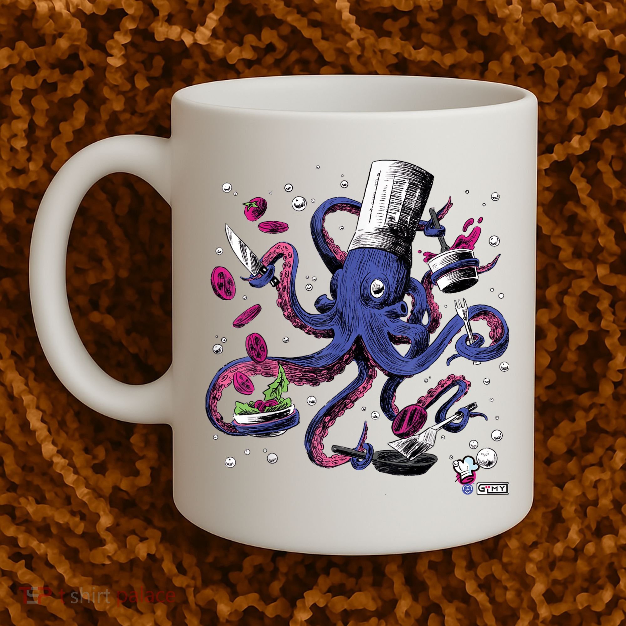 Funny Octopus Kitchen Chef Humor Coffee Mug