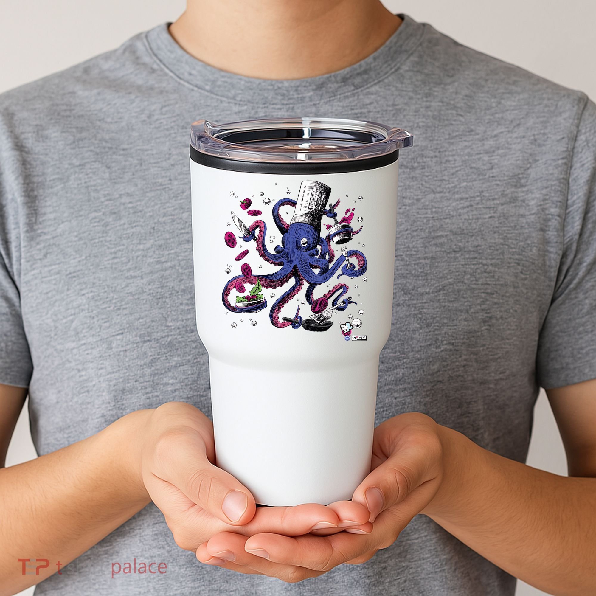 Funny Octopus Kitchen Chef Humor Tumbler