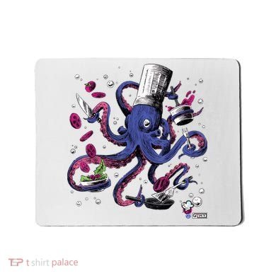 Funny Octopus Kitchen Chef Humor Mousepad