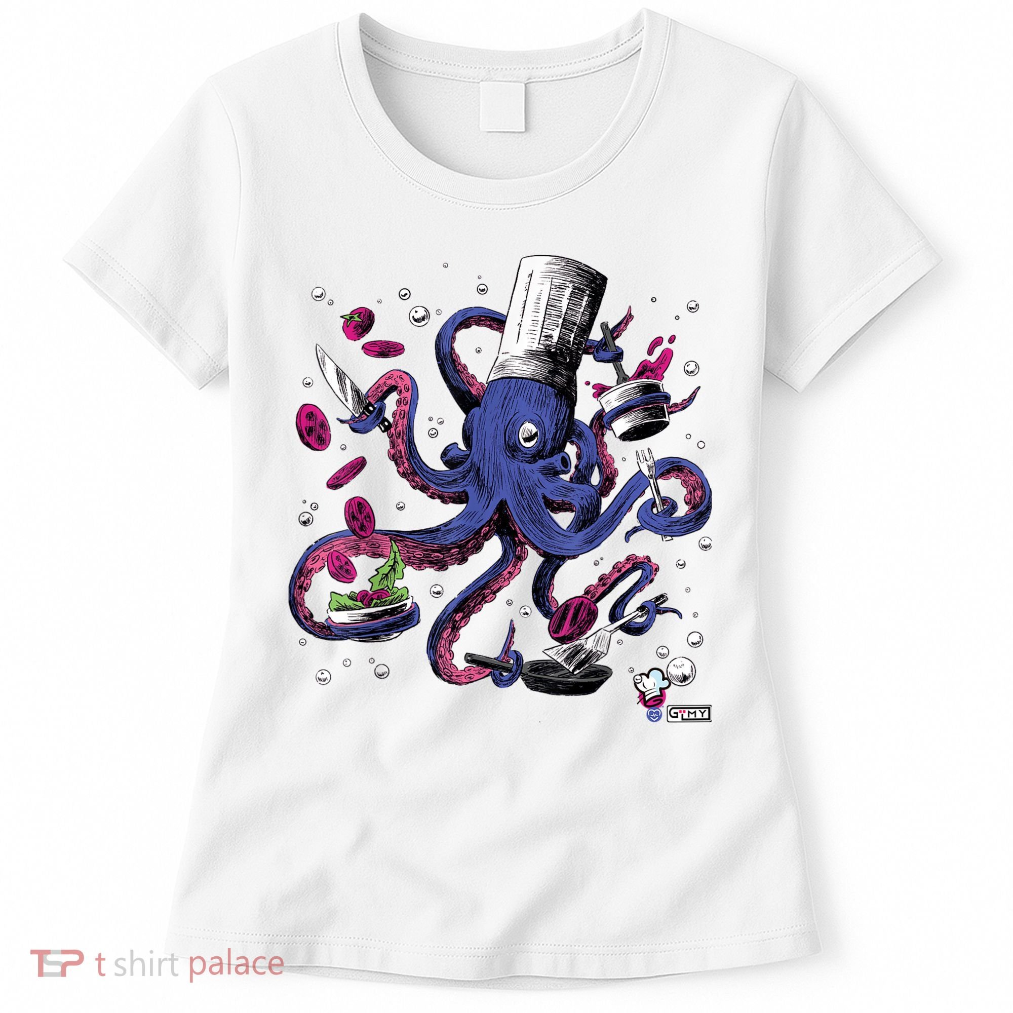 Funny Octopus Kitchen Chef Humor Women's T-Shirt