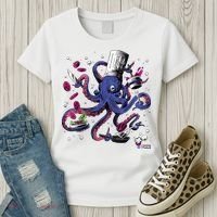Funny Octopus Kitchen Chef Humor Women's T-Shirt thumb 3