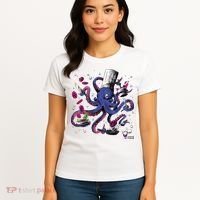 Funny Octopus Kitchen Chef Humor Women's T-Shirt thumb 4