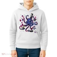 Funny Octopus Kitchen Chef Humor Kids Hoodie thumb 4