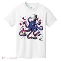 Funny Octopus Kitchen Chef Humor Kids T-Shirt thumb 0