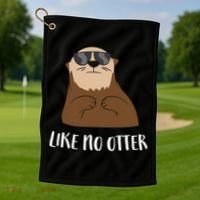 Funny Otter Like No Otter Funny Sea Otter Cute Gift Golf Towel thumb 1