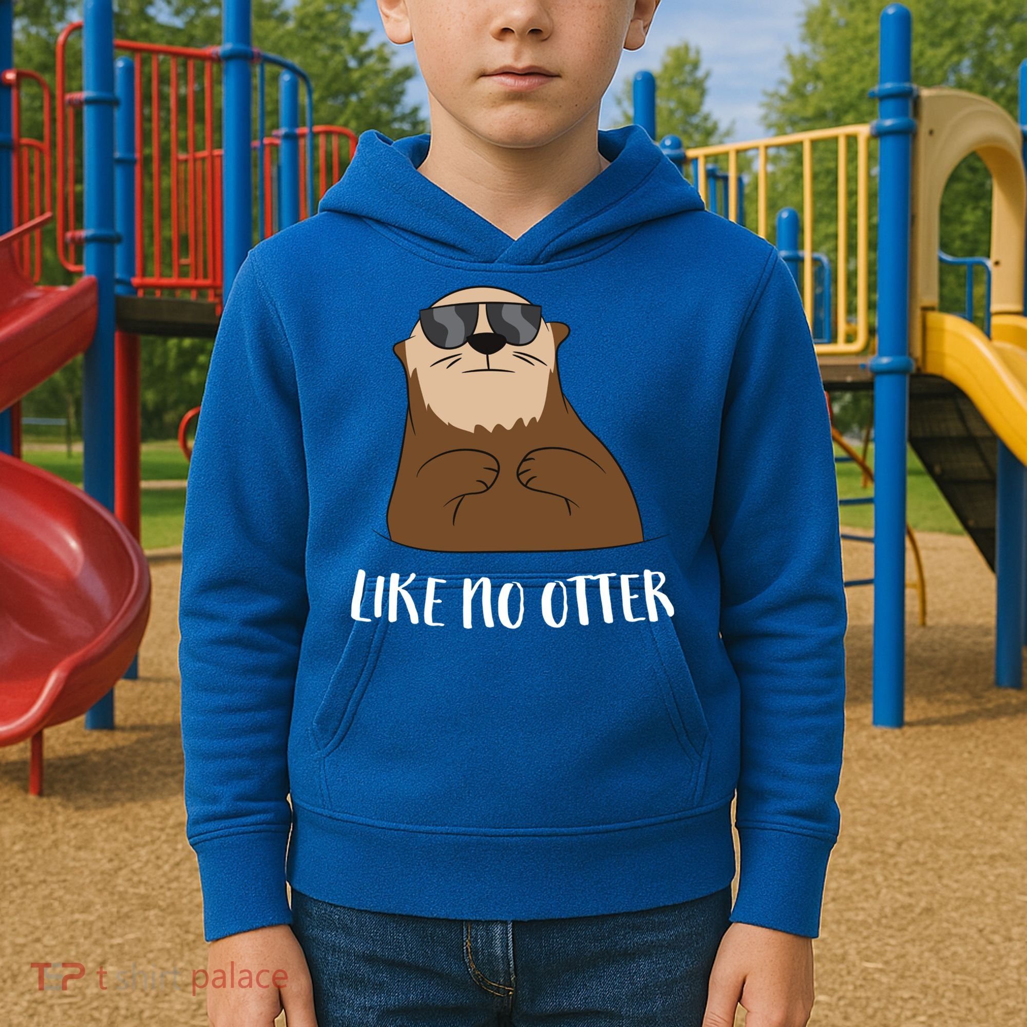 Funny Otter Like No Otter Funny Sea Otter Cute Gift Kids Hoodie