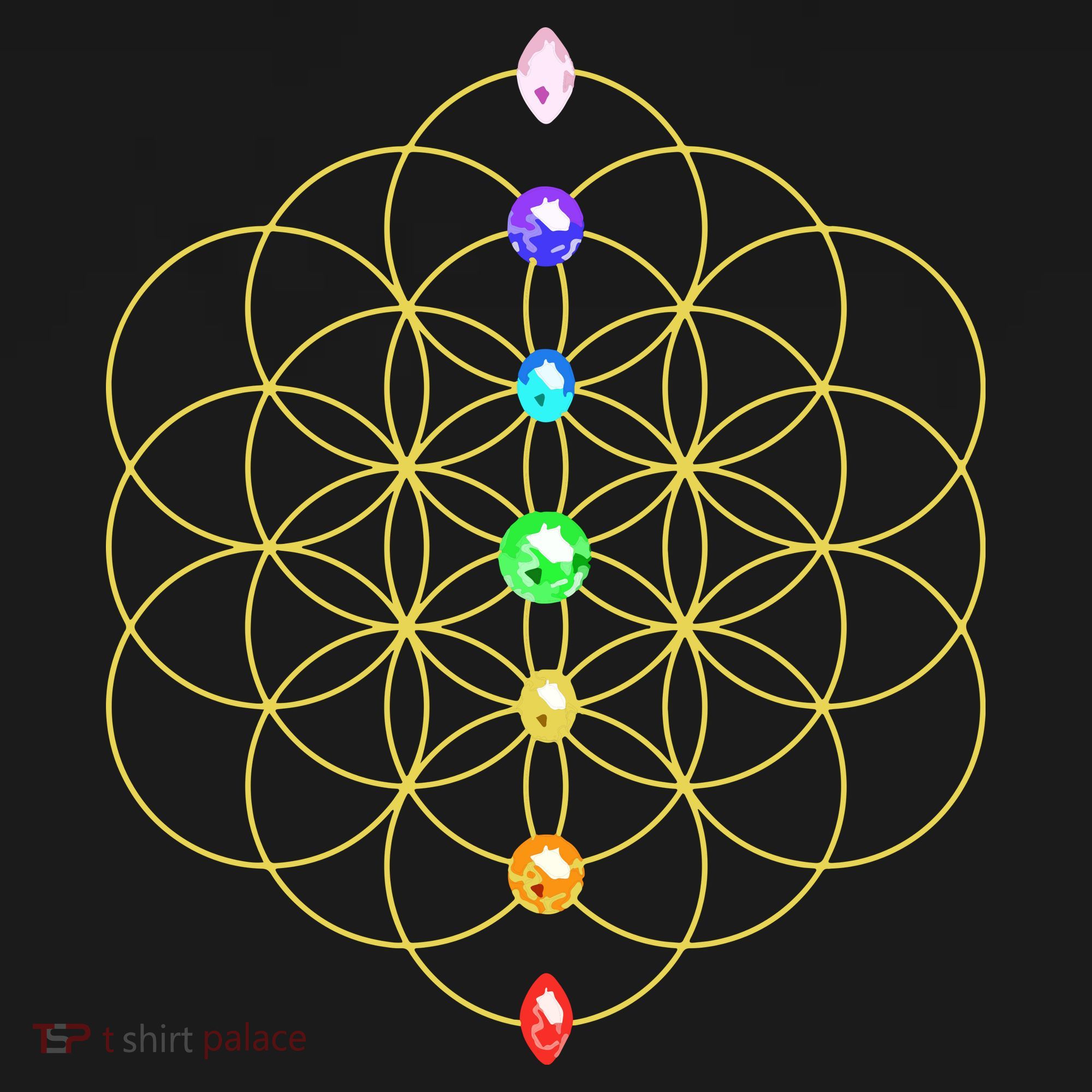 Flower Of Life 7 Chakras Sacred Geometry Yoga Meditation Hoodie Baby Bodysuit