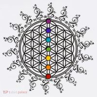 Flower Of Life Sacred Geometry Yoga Chakras Meditation T-Shirt thumb 7