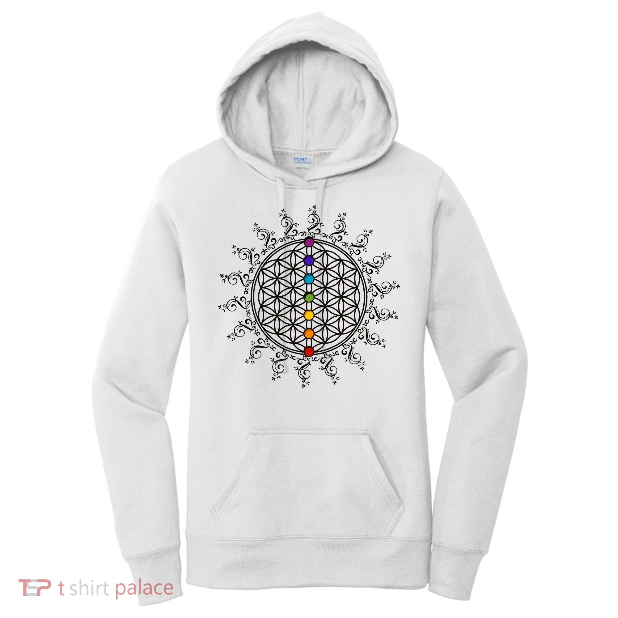 Flower Of Life Sacred Geometry Yoga Chakras Meditation Women's Hoodie