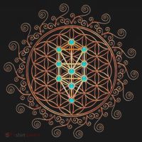 Flower Of Life Tree Of Life Sacred Geometry Kabbalah Funny Gift Women's Hoodie thumb 2