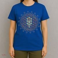 Flower Of Life Tree Of Life Sacred Geometry Kabbalah Funny Gift T-Shirt thumb 4
