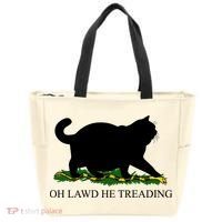 Funny Oh Lawd He Treading Meme Dont Tread On Me Tote Bag thumb 0