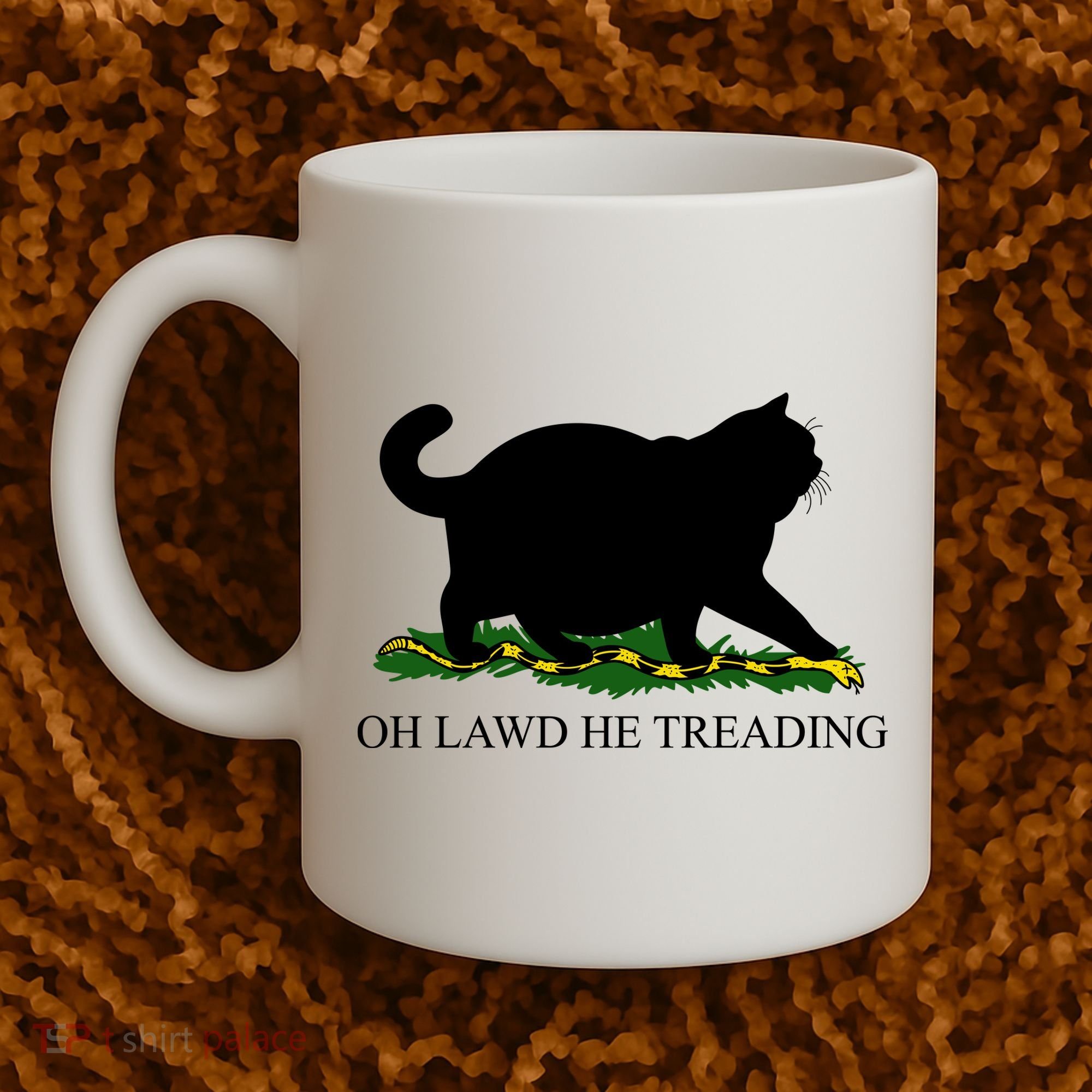 Funny Oh Lawd He Treading Meme Dont Tread On Me Coffee Mug