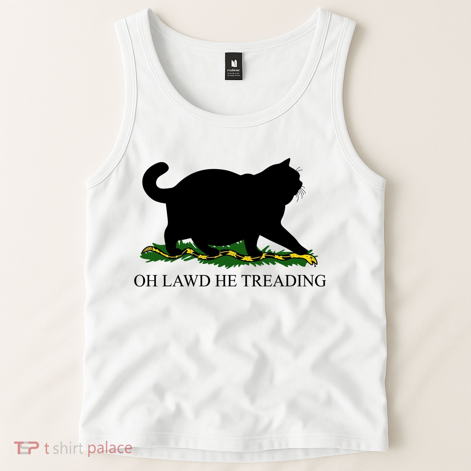 Funny Oh Lawd He Treading Meme Dont Tread On Me Tank Top