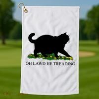 Funny Oh Lawd He Treading Meme Dont Tread On Me Golf Towel thumb 1