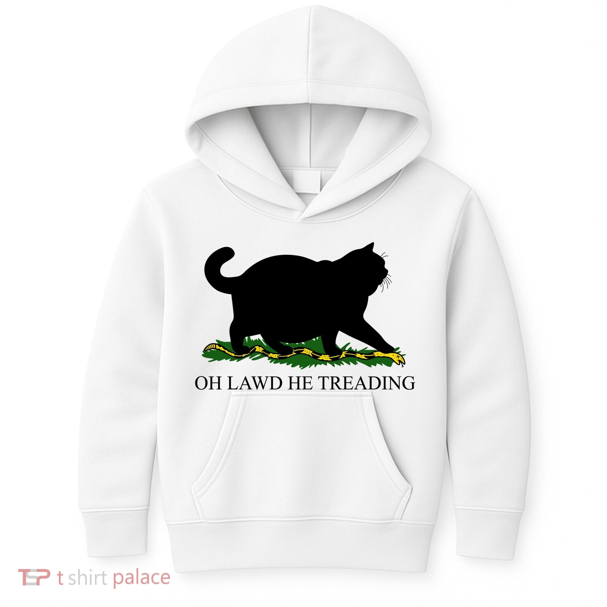 Funny Oh Lawd He Treading Meme Dont Tread On Me Kids Hoodie