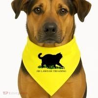 Funny Oh Lawd He Treading Meme Dont Tread On Me USA-Made Doggie Bandana thumb 1