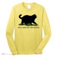 Funny Oh Lawd He Treading Meme Dont Tread On Me Long Sleeve Shirt thumb 0