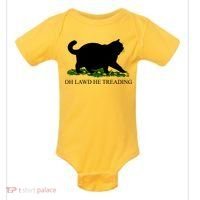 Funny Oh Lawd He Treading Meme Dont Tread On Me Baby Bodysuit thumb 0
