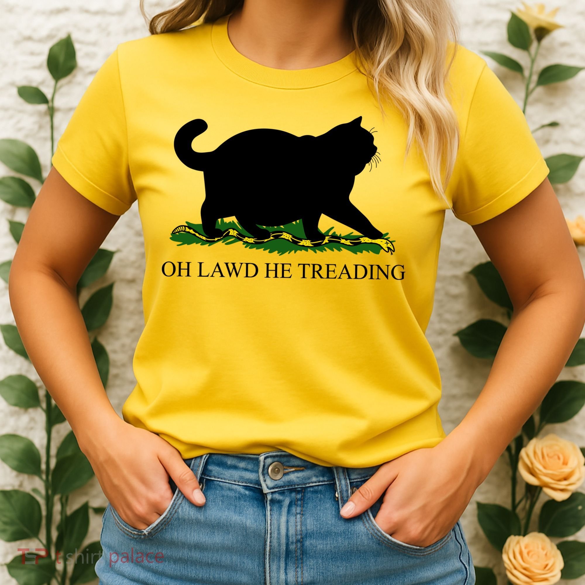 Funny Oh Lawd He Treading Meme Dont Tread On Me Women's T-Shirt
