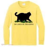 Funny Oh Lawd He Treading Meme Dont Tread On Me Kids Long Sleeve Shirt thumb 0