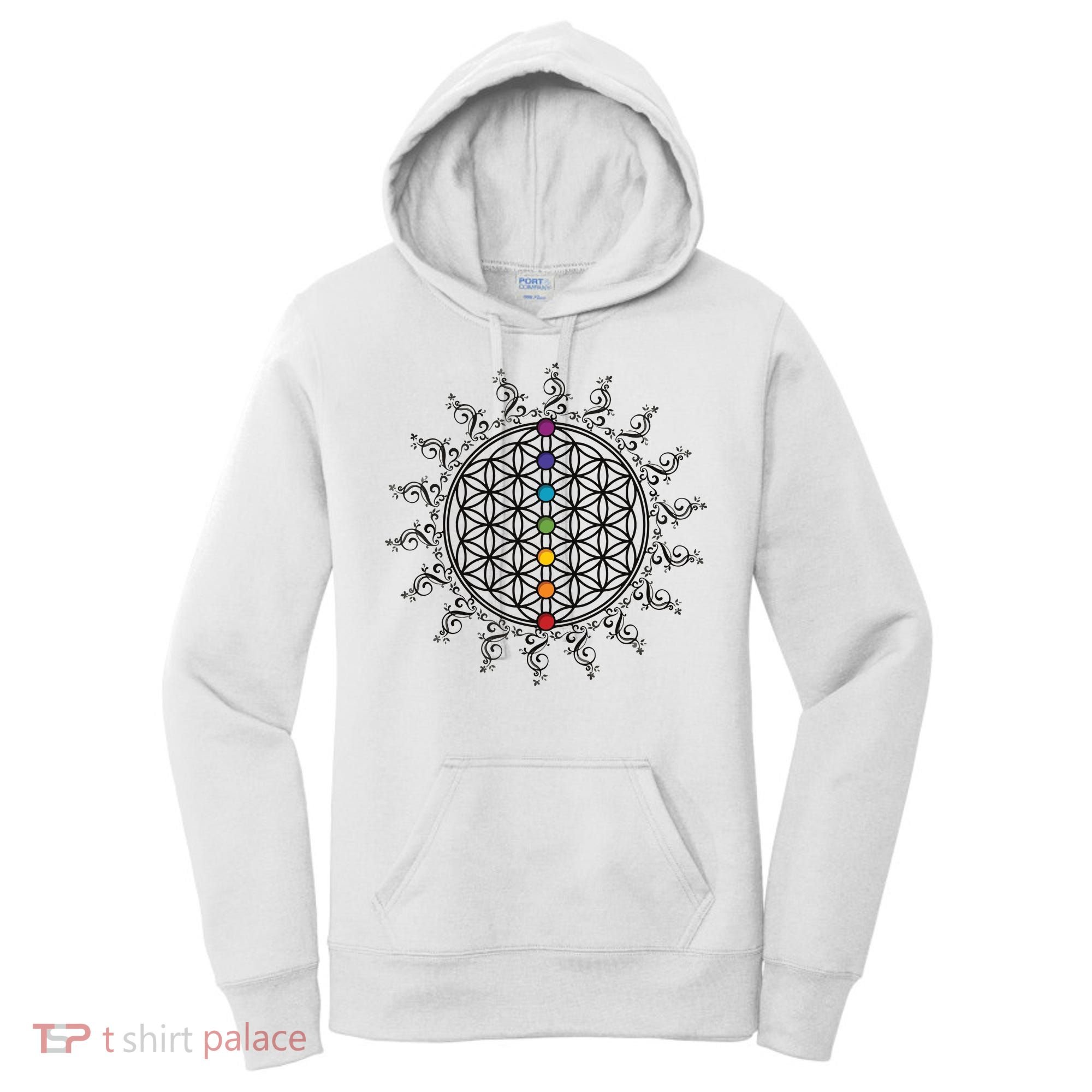 Flower Of Life Sacred Geometry Yoga Chakras Meditation Women's Hoodie