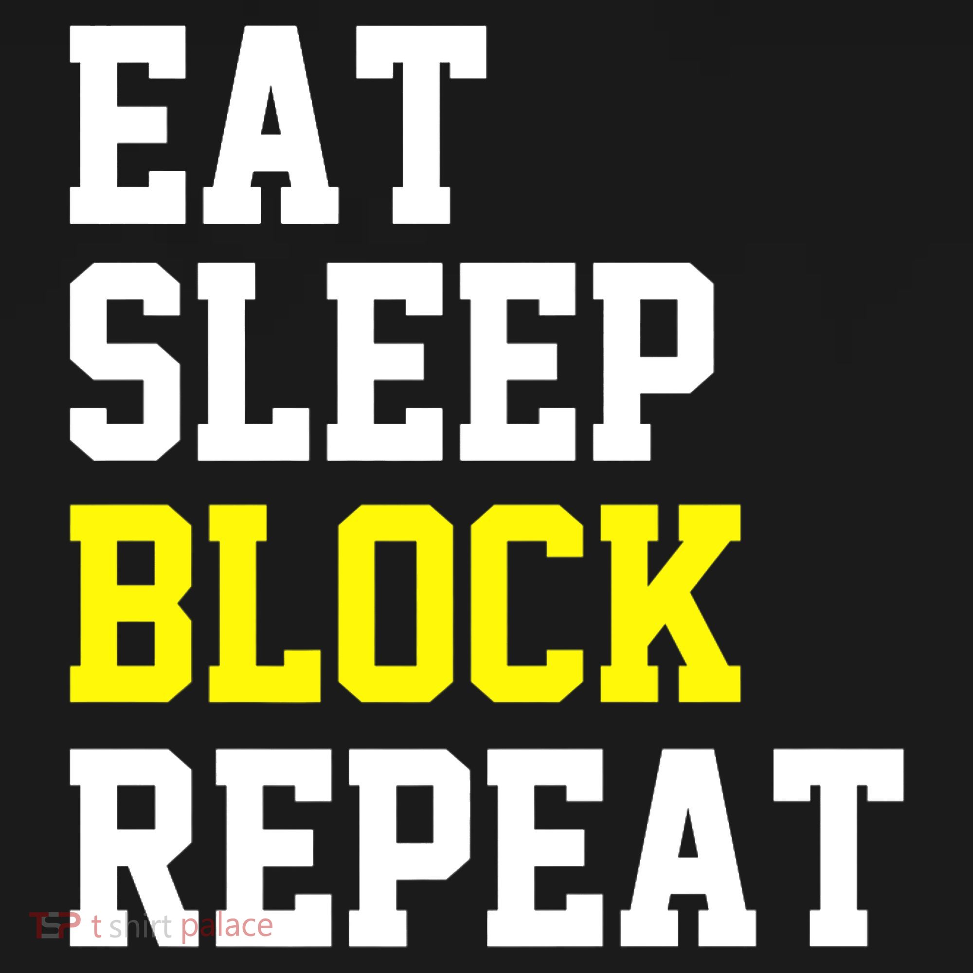 football offensive lineman funny Eat sleep Block repeat Premium Ornament