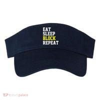 football offensive lineman funny Eat sleep Block repeat Premium Visor thumb 0