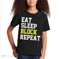 football offensive lineman funny Eat sleep Block repeat Premium Kids T-Shirt thumb 2