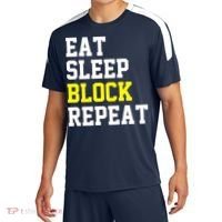 football offensive lineman funny Eat sleep Block repeat Premium Sport-Tek Competitor United Soccer Jersey thumb 0