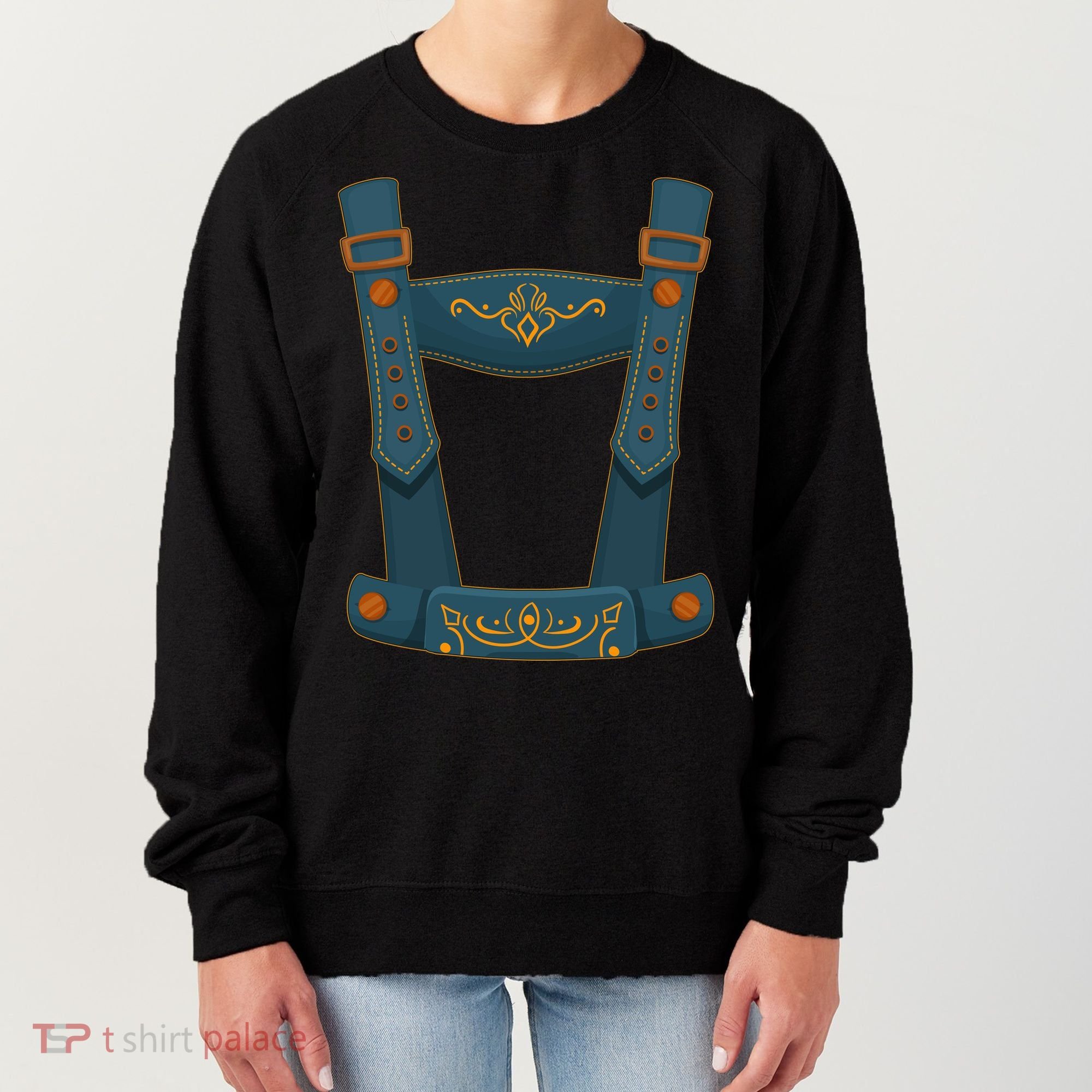 Funny Oktoberfest Lederhosen Costume Women's Sweatshirt