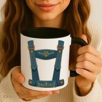 Funny Oktoberfest Lederhosen Costume Coffee Mug thumb 3