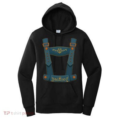 Funny Oktoberfest Lederhosen Costume Women's Hoodie