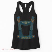 Funny Oktoberfest Lederhosen Costume Women's Tank Top thumb 0