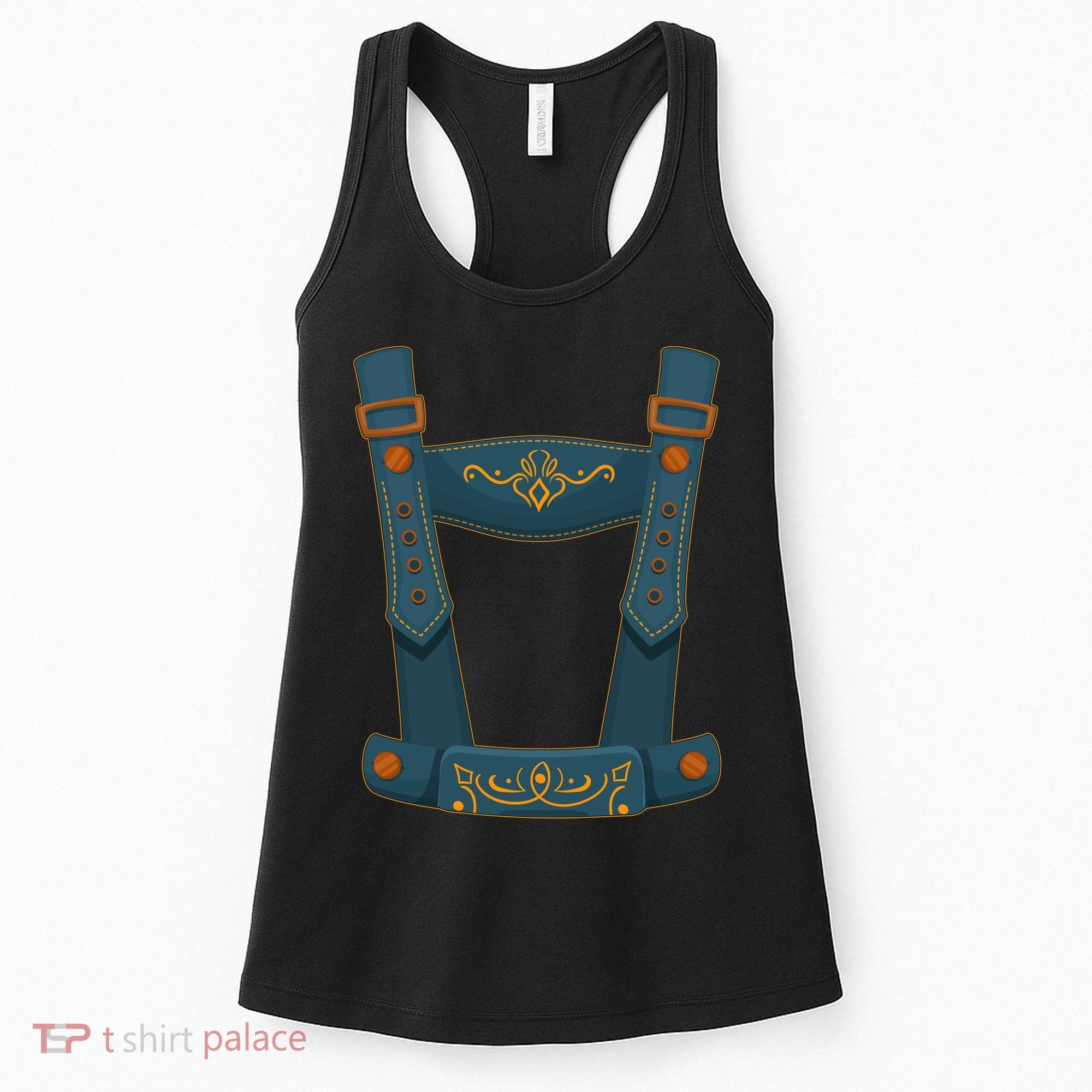 Funny Oktoberfest Lederhosen Costume Women's Tank Top