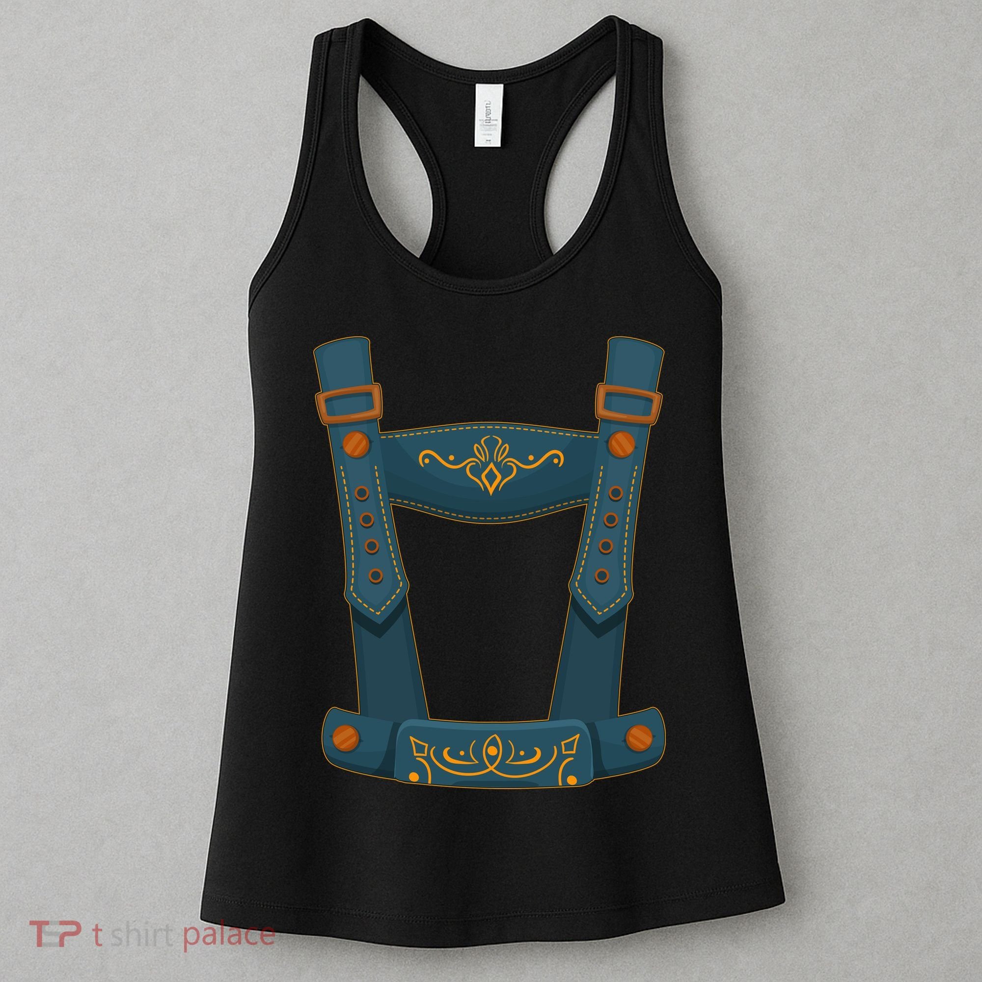 Funny Oktoberfest Lederhosen Costume Women's Tank Top